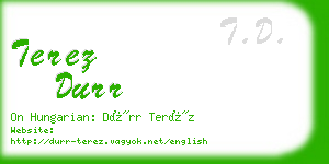 terez durr business card